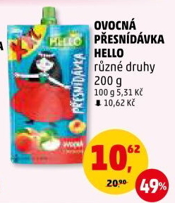 Ovocná kapsička Hello