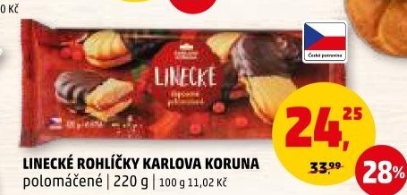 Rohlíčky linecké Karlova Koruna
