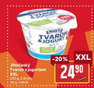 Dezert tvaroh s jogurtem jihočeský Madeta