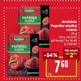 Koření Paprika sladká Avokádo