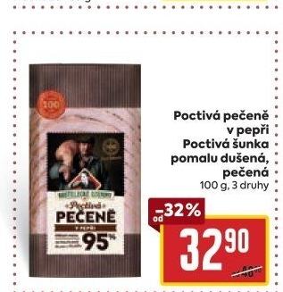 Pečeně poctivá v pepři Kostelecké uzeniny