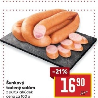 Salám šunkový točený