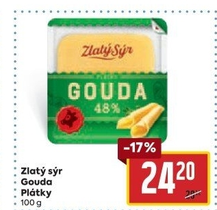 Sýr Gouda Zlatý sýr Milkpol