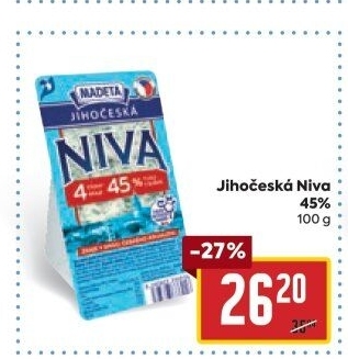 Sýr Niva Jihočeská 45% Madeta