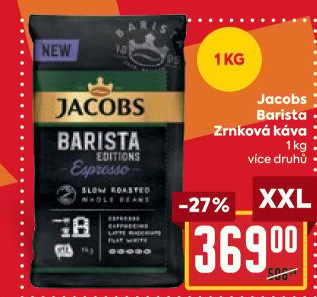 Zrnková káva Barista Jacobs