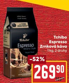 Zrnkové kávy Tchibo Espresso