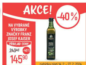 Olivový olej extra panenský Exclusive Franz Josef Kaiser