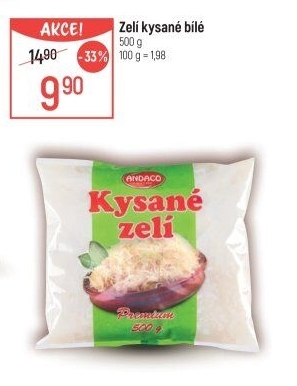 Zelí bílé kysané Andaco
