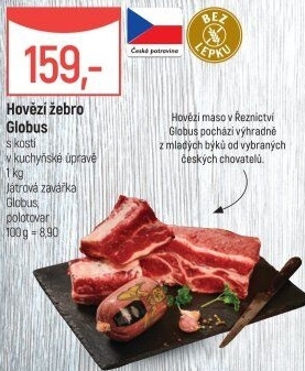 Hovězí žebra s kostí Globus