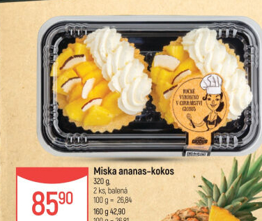 Zákusek miska s ovocem Globus