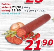 Salám Poličan Poctivá Moravská