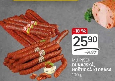 Hoštická klobása Maso uzeniny Písek