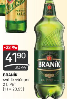 Pivo světlé výčepní 10° Braník