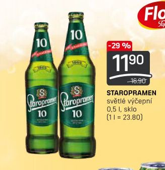 Pivo světlé výčepní 10° Staropramen