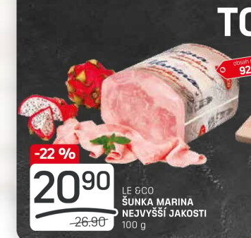 Šunka Marina nejvyšší jakosti LE&amp