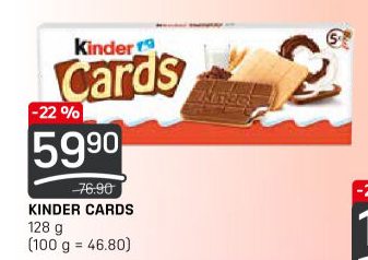 Sušenka s náplní Cards Kinder