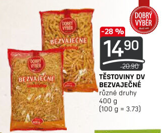 Těstoviny bezvaječné Dobrý Výběr