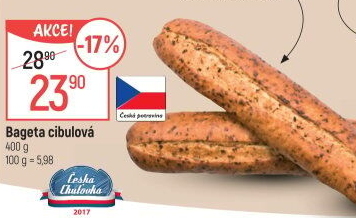 Bageta s cibulkou
