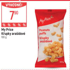 Křupky arašídové My Price