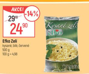 Zelí bílé kysané Efko