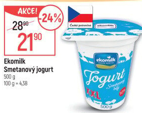 Bílý jogurt smetanový Ekomilk