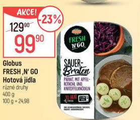 Dušené maso s bramborovým knedlíkem a červeným zelím Fresh '
