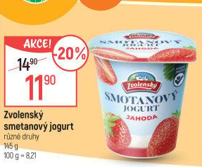 Jogurt smetanový ochucený Zvolenský