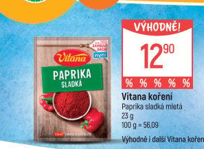 Koření Paprika sladká Vitana