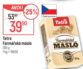 Máslo farmářské Tatra