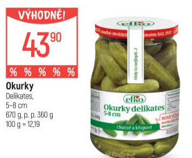 Okurky delikates Efko