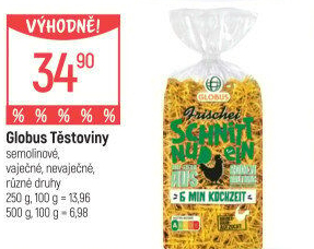 Těstoviny semolinové Globus