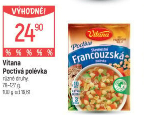 Instantní polévky Poctivá polévka Vitana
