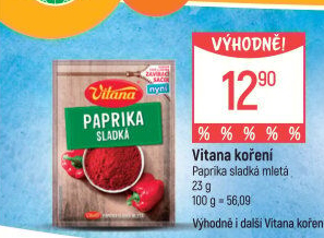 Koření Paprika sladká Vitana