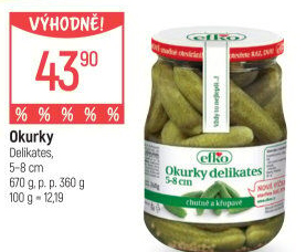 Okurky delikates Efko