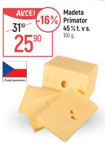 Sýr Primátor 45% Madeta