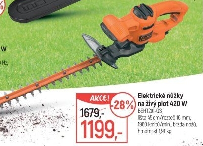 Elektrické nůžky na živý plot Black&amp