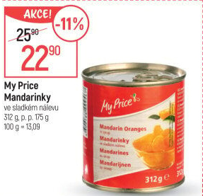 Kompot mandarinky My Price