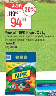 Minerální granulované hnojivo NPK Mineral Forestina