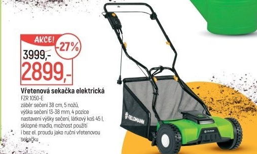Vřetenová sekačka Fieldmann FZR 1050-E