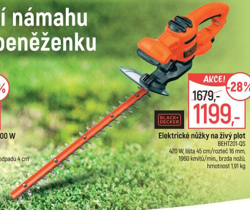 Elektrické nůžky na živý plot Black&amp