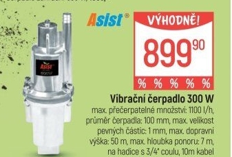 Ponorné čerpadlo vibrační Asist