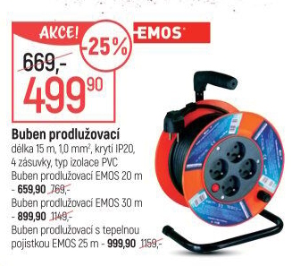 Prodlužovací kabel na bubnu Emos