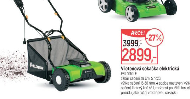 Vřetenová sekačka Fieldmann FZR 1050-E