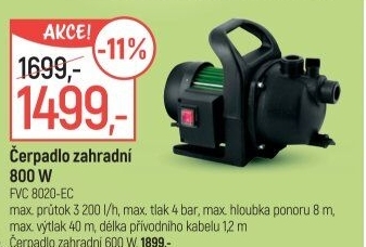 Zahradní čerpadlo Fieldmann FVC 8020