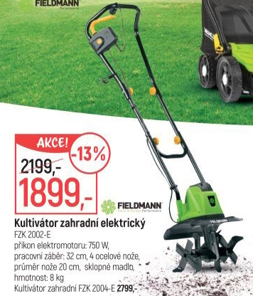 Zahradní kultivátor FZK 2002 E Fieldmann