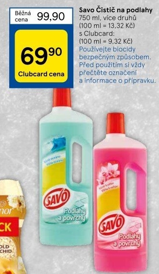 Čistič na povrchy a podlahy Savo