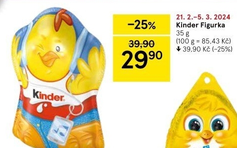 Čokoládové figurky velikonoční Kinder