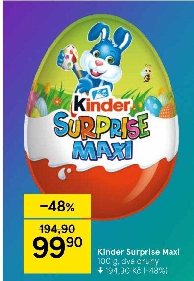 Čokoládové vajíčko s překvapením Maxi Kinder Surprise
