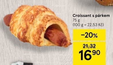 Croissant s párkem