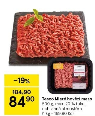 Hovězí mleté maso Tesco